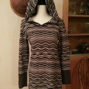 Prana Meryl Hooded Sweater Dress sz Large